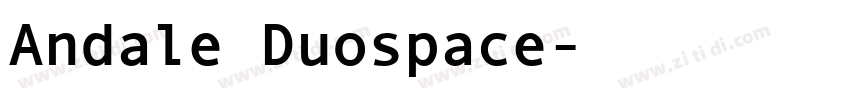 Andale Duospace字体转换